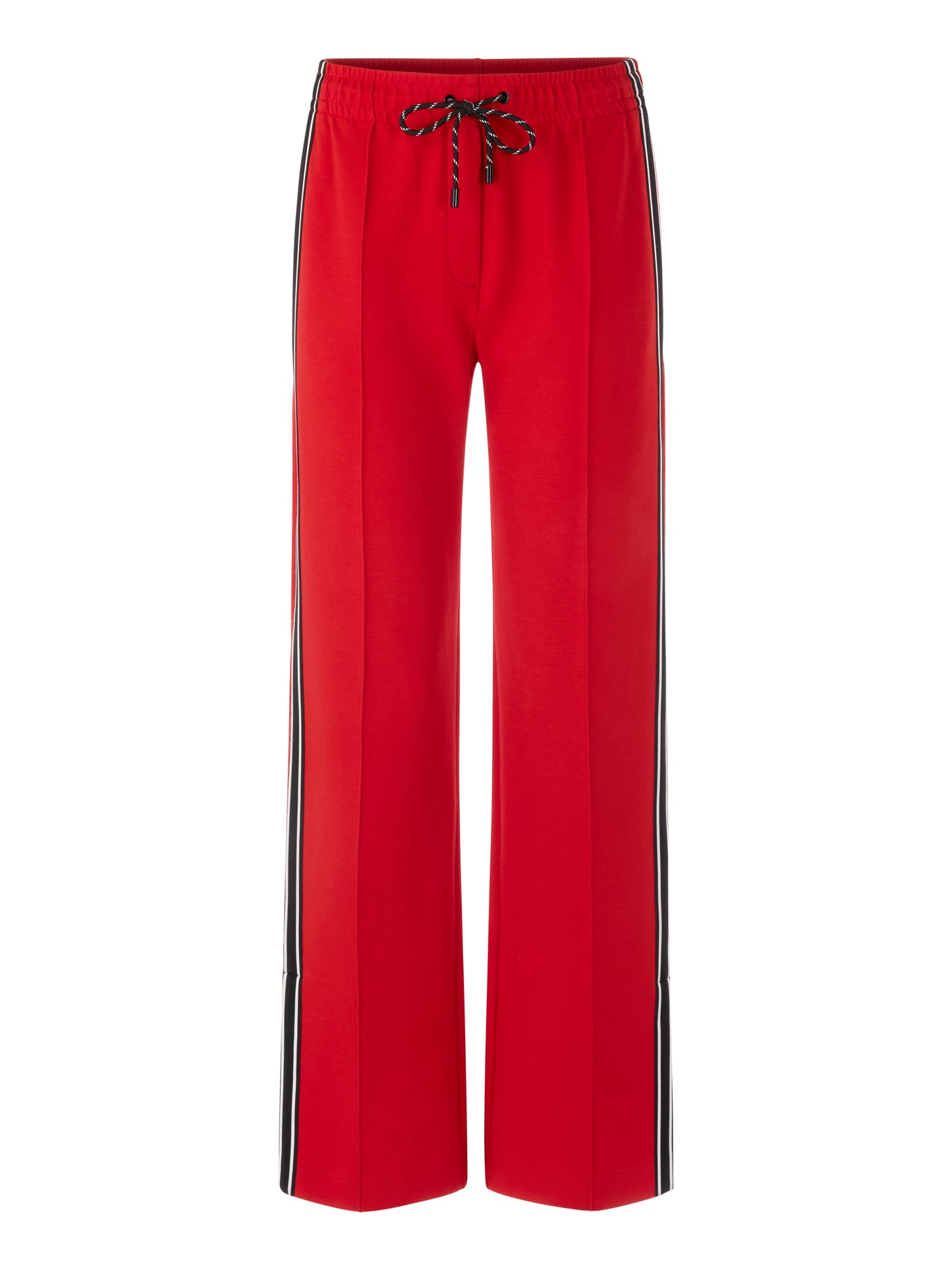 WIDE LEG PANT W BRAIDED STRIPE CRANBERRY