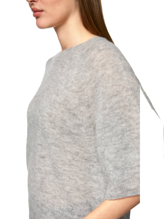 SILVER GREY SHORT SLEEVED KNIT