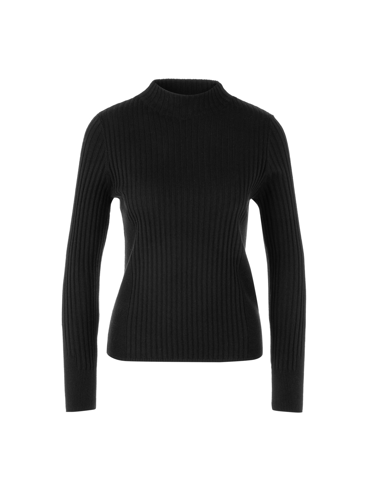 FINE RIB SWEATER BLACK
