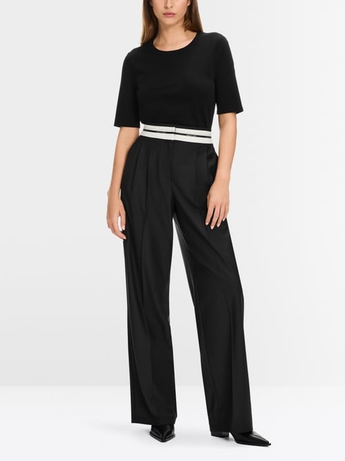 BLACK HEAVY WEIGHT KNITTED T-SHIRT