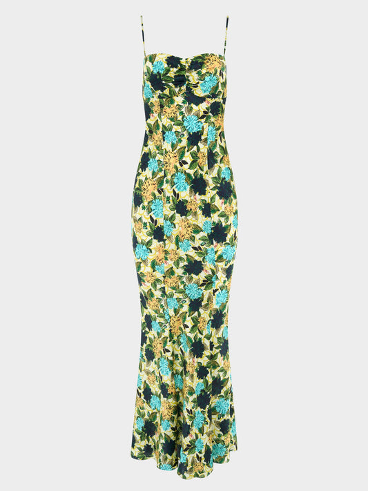 RENEE LONG DRESS LANTANA AQUATIC