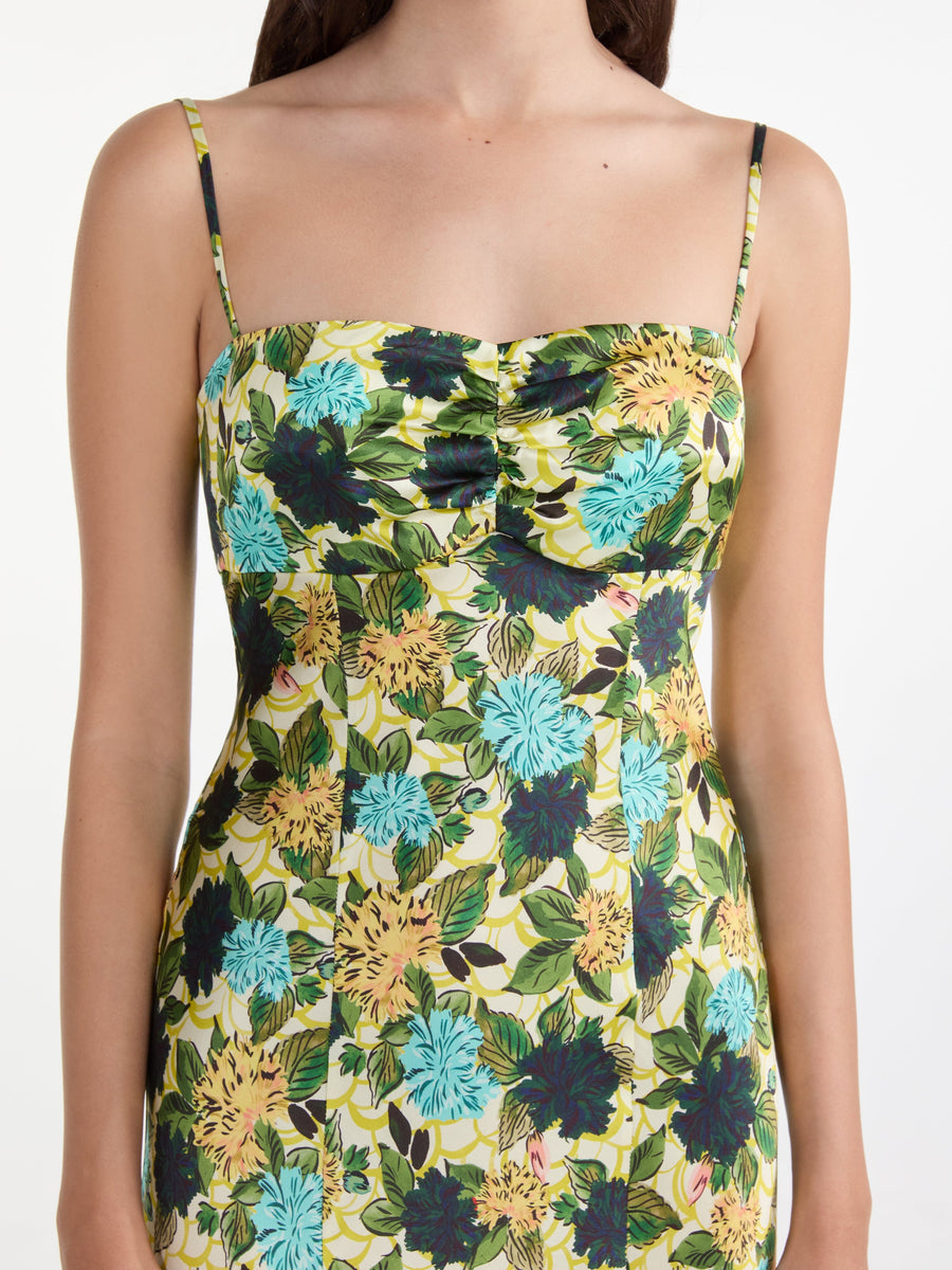 RENEE LONG DRESS LANTANA AQUATIC