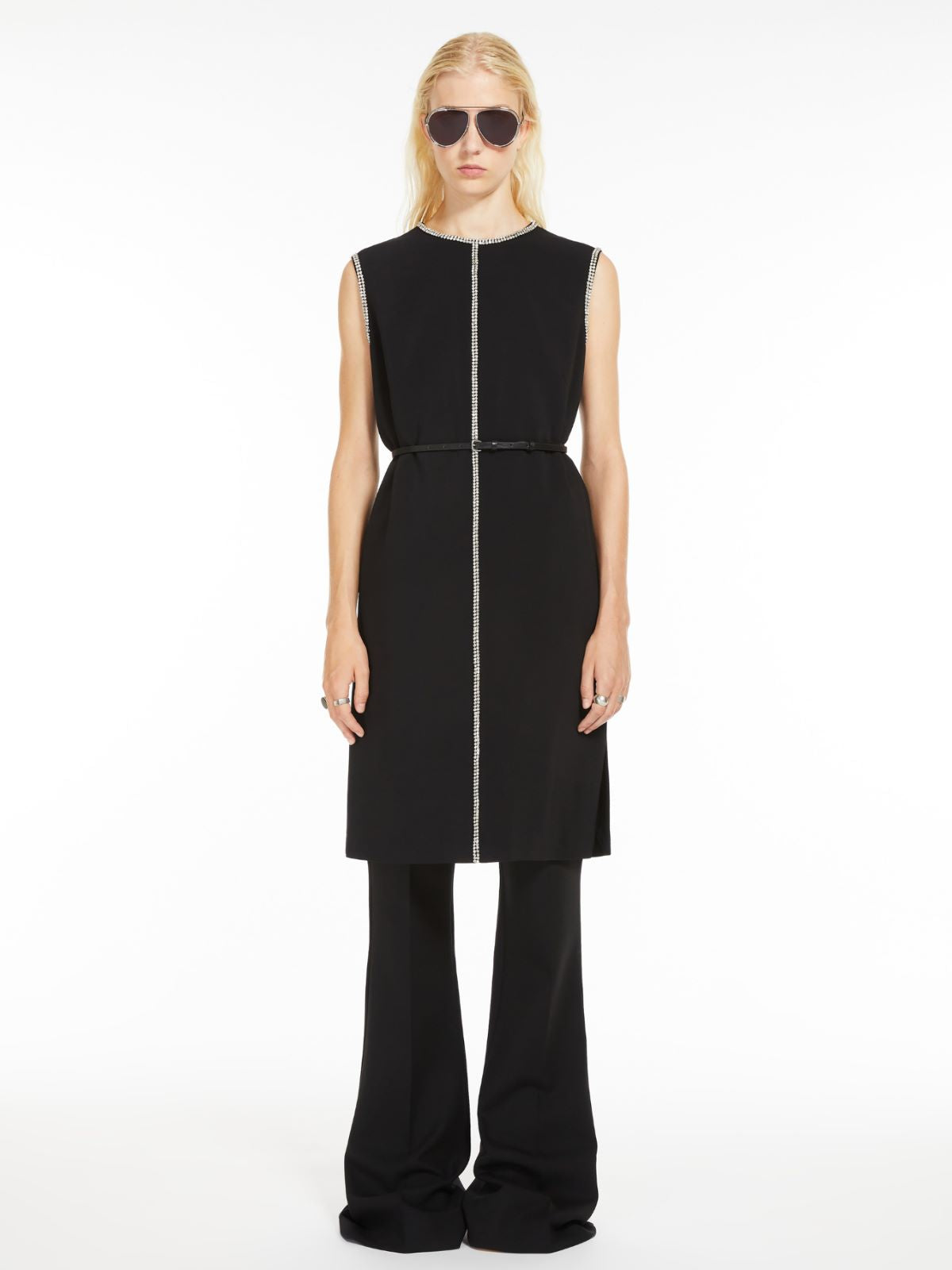 EARRY2 KNITTED DRESS/TUNIC W RHINESTONES DETAIL