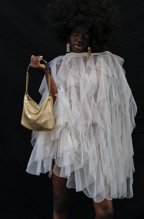 DIANA GOLD DIAGONAL BAG