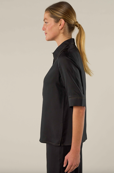 La Prestic Ouiston Lauren silk shirt in black