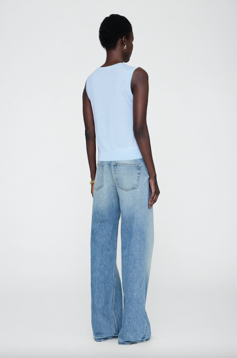 MONI CROP TANK - PALE BLUE