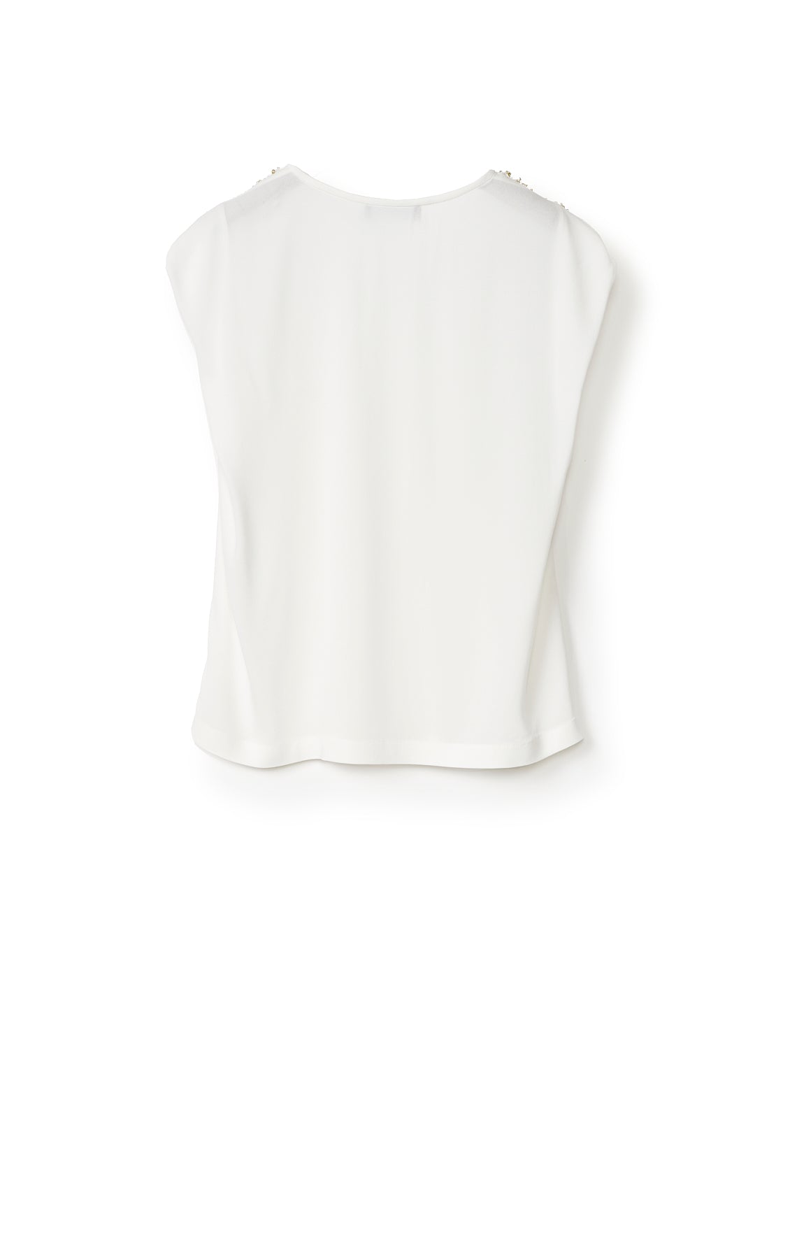 CLASSIC SLEEVELESS TOP W BEADING ON SHOULDER SEAM