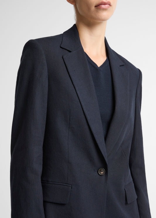 LINEN SINGLE BREASTED BLAZER COASTAL