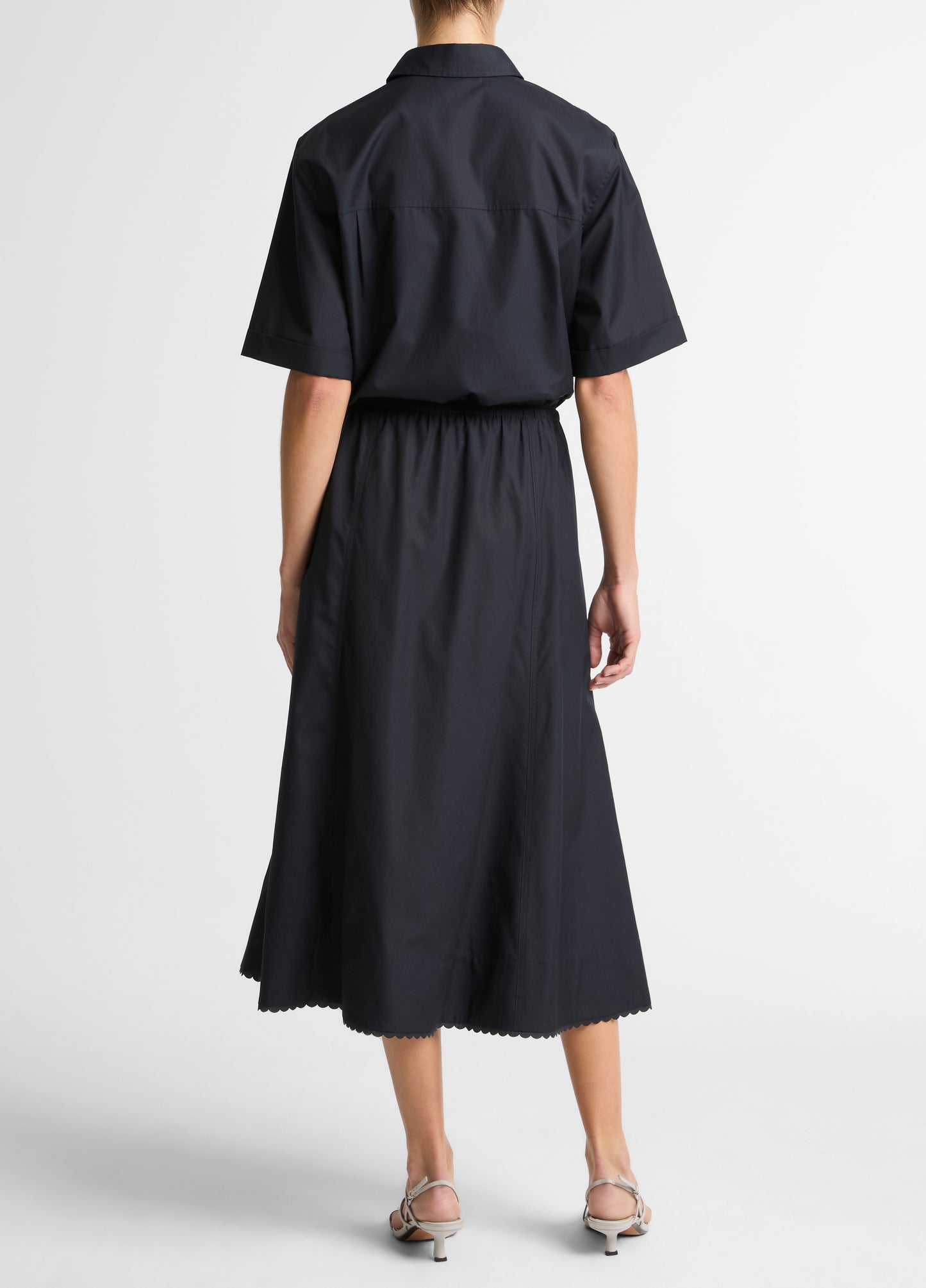 SCALLOP DETAIL MAXI SKIRT ECLIPSE