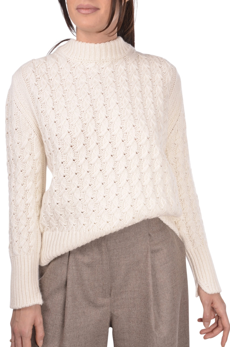 CABLE KNIT 5PLY CASHMERE TURTLENECK