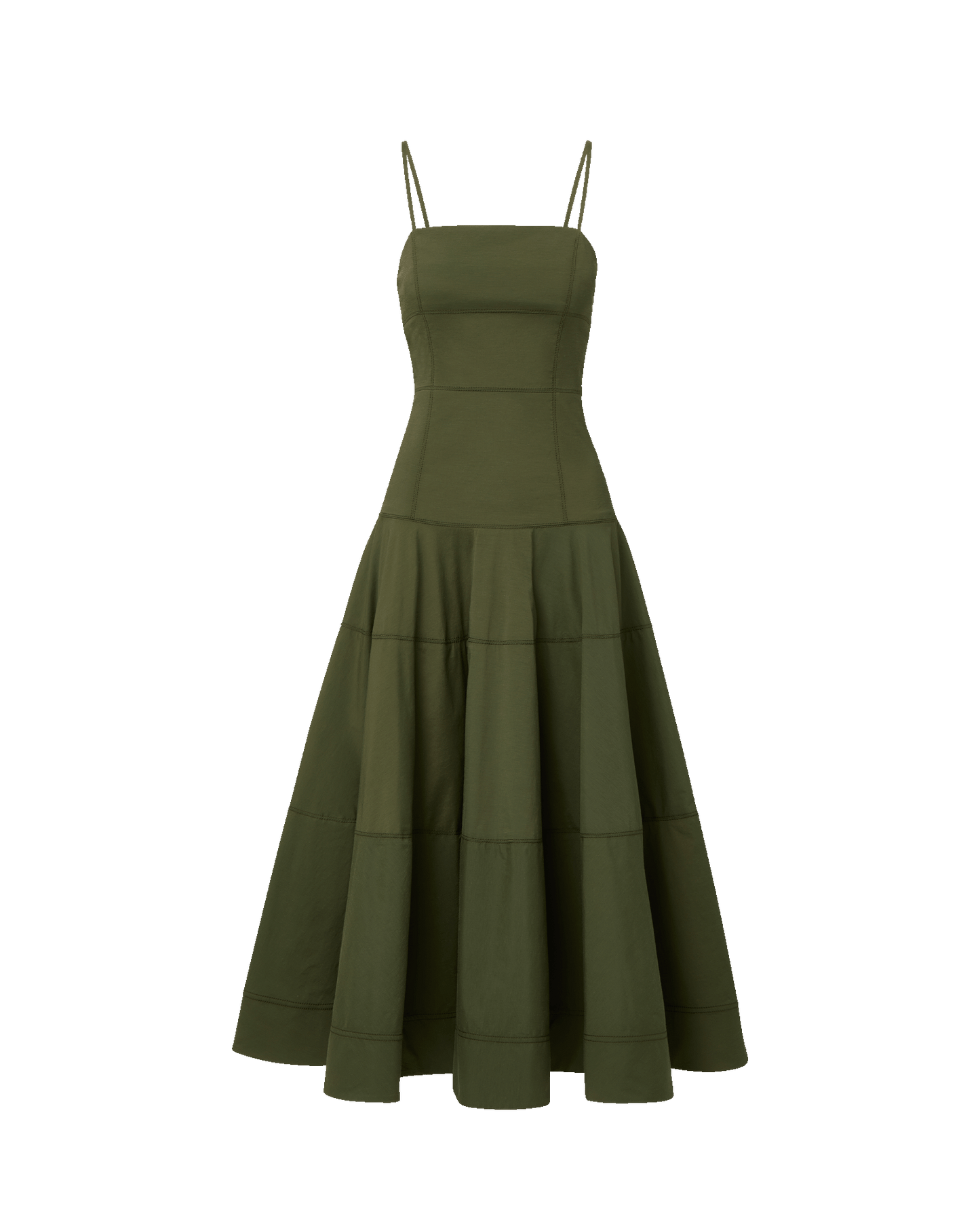 Ilona Midi Dress in Army