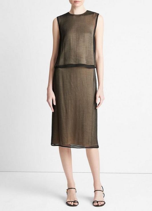 BEADED BOARDER SHEER SHELL TOP