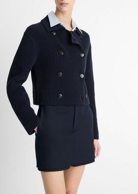 DOUBLE BREASTED SWEATER JACKET