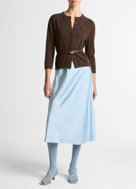 MATTE SATIN SLIP SKIRT CLEARWATER