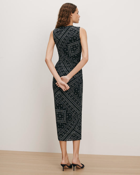 SYLVIANI DRESS IN NAVY/DOVE