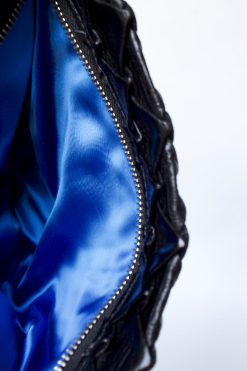 "THE CLUTCH" BLACK ORIGAMI LEATHER