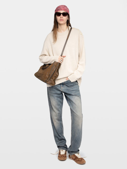 SWYNA LC BIJOUX CREAM SWEATER