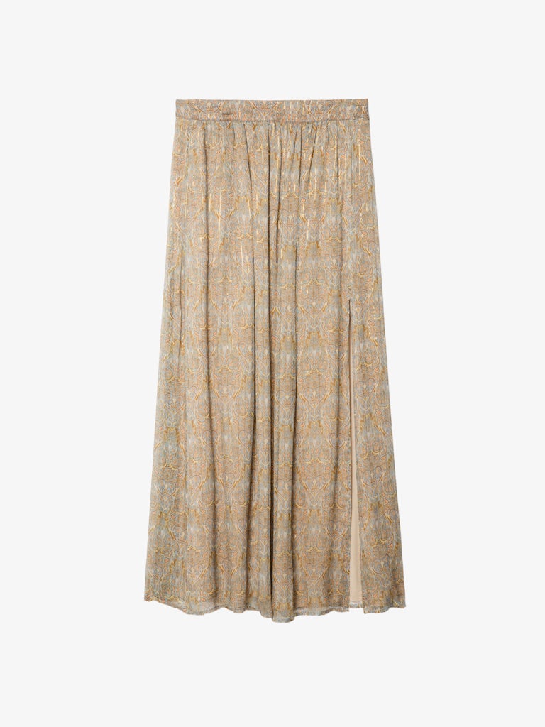 JADY MOUSSELINE PAISLEY CHIFFON SKIRT