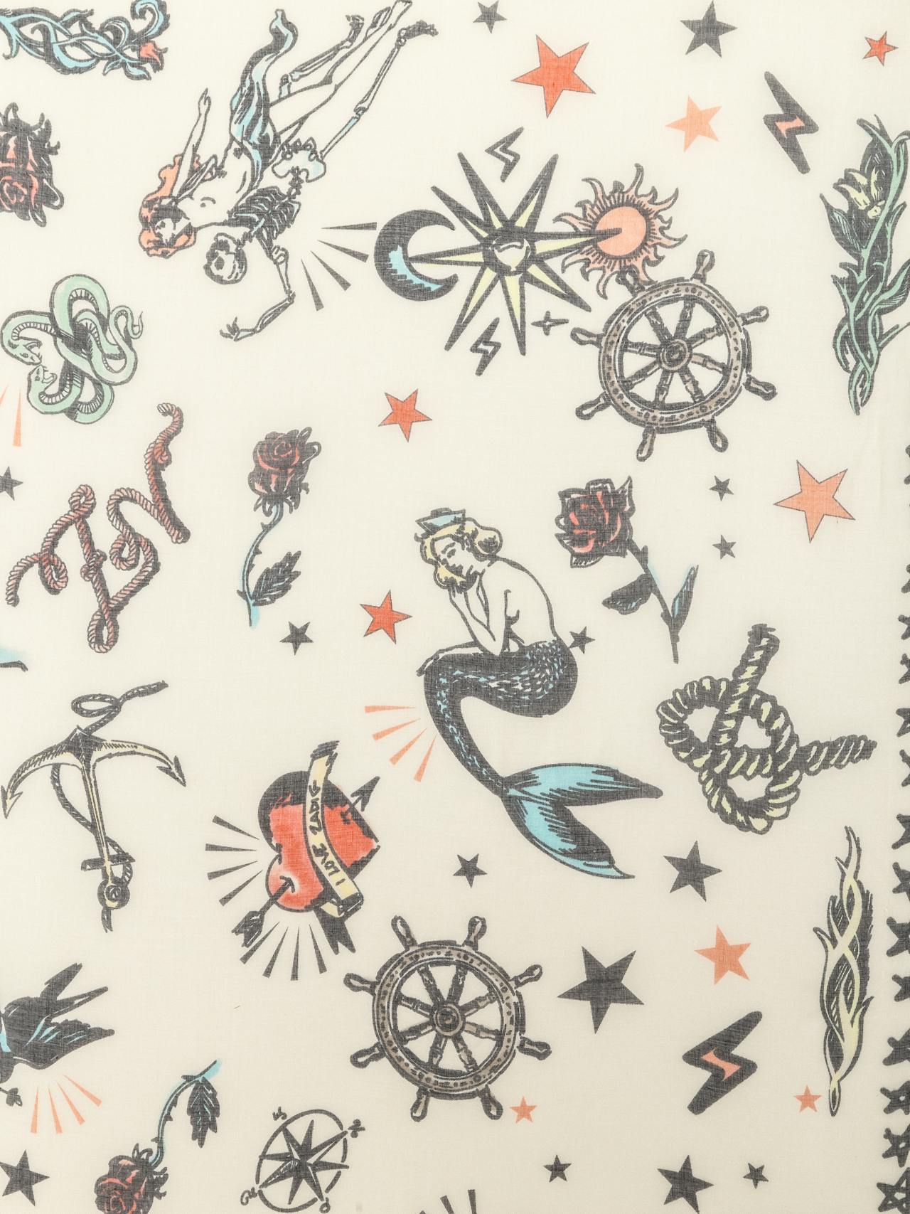 Kerry Tattoo Scarf In Flash by Zadig & Voltaire - view 4