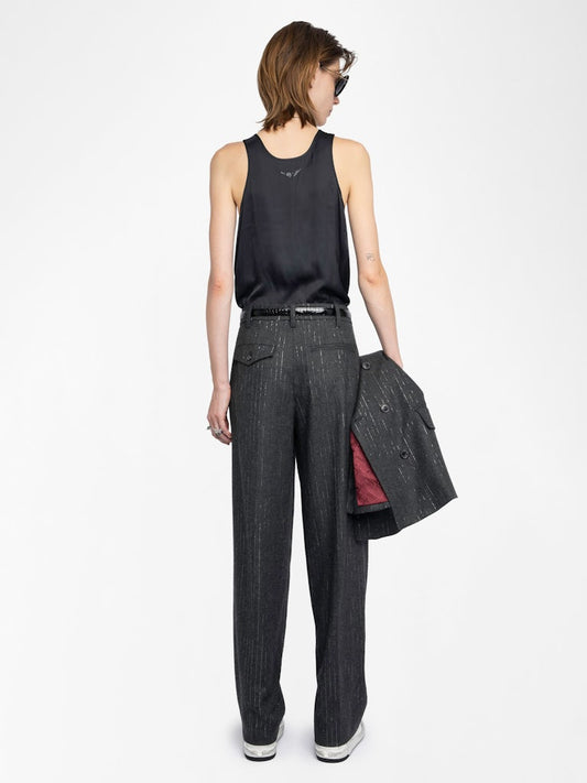 PUROS FLANELLE STRIPES PANTS