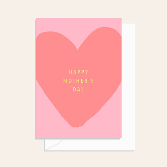MOTHER'S DAY PINK HEART CARD