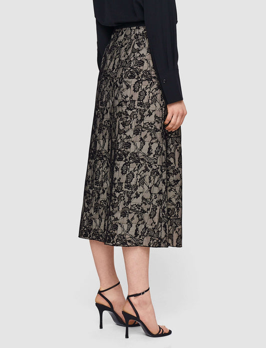 PATCHWORK LACE MIDI SKIRT