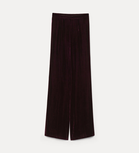 PLAIN VELVET FLARED PANT