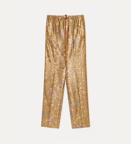 LES FOLIES CHINE LUREX JACQUARD PANTS