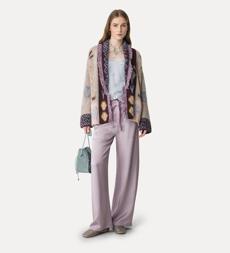 ENVERS SATIN CARGO TROUSERS