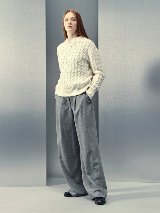 CABLE KNIT 5PLY CASHMERE TURTLENECK