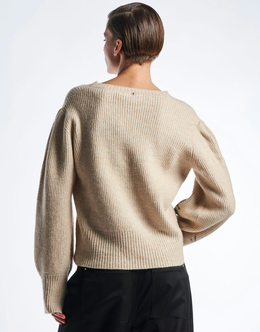 LOVING SWEATER W WATERCOLOUR MOTIF