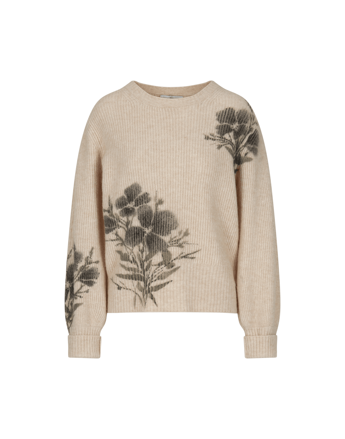LOVING SWEATER W WATERCOLOUR MOTIF