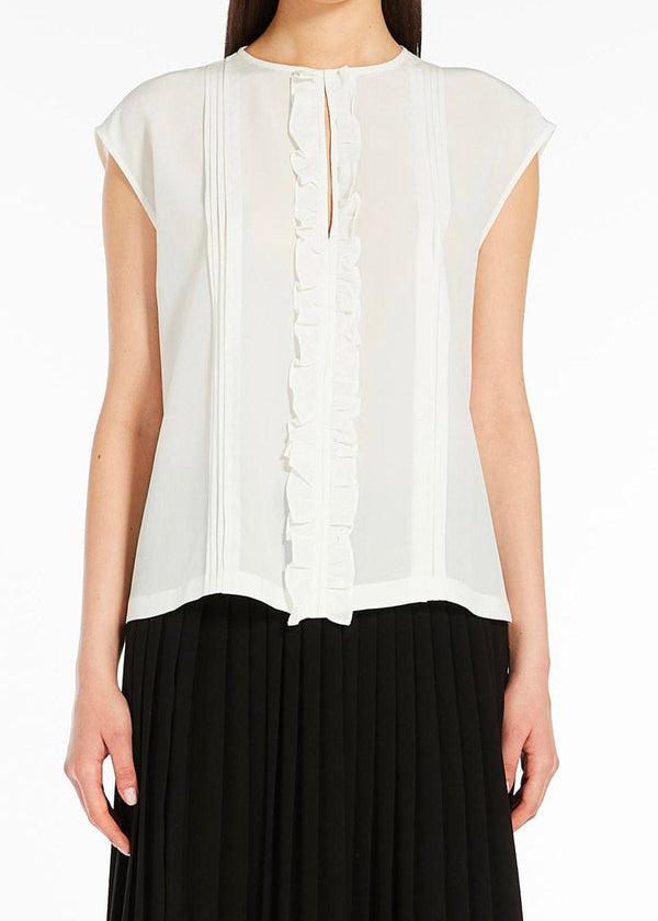 MATILDE SLEEVELESS SILK TOP