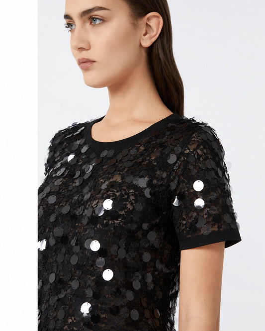 Saio Virgin Wool Knit In Black by Max Mara - view 2