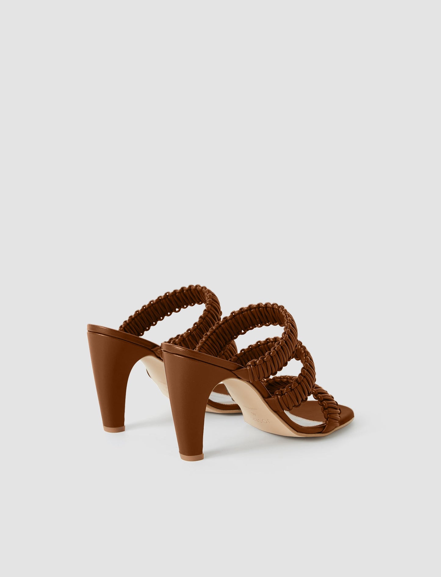 NOOR 3 STRAP GATHERED NAPPA HEELED SANDAL