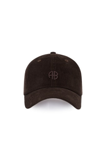 Jeremy Baseball Cap Ab Corduroy - Dark Brown by ANINE BING