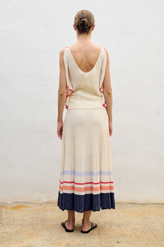 KNITTED SKIRT W BOARDER