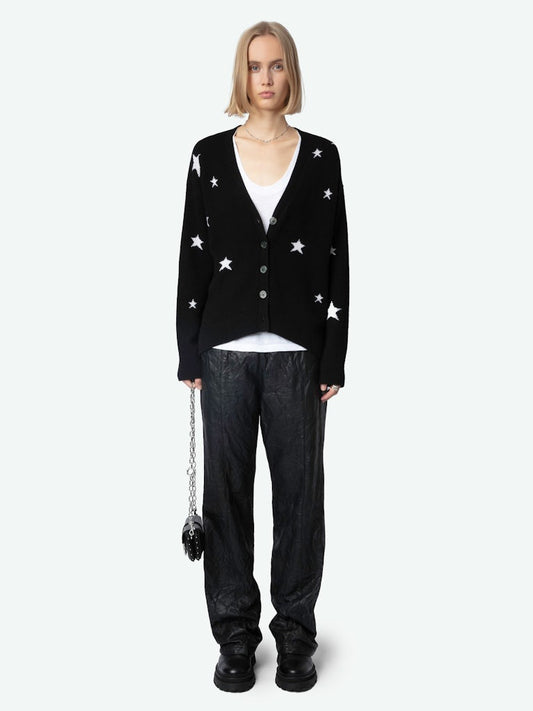 NOIR MIRKA WS STRASS LONG LINE CARDIGAN