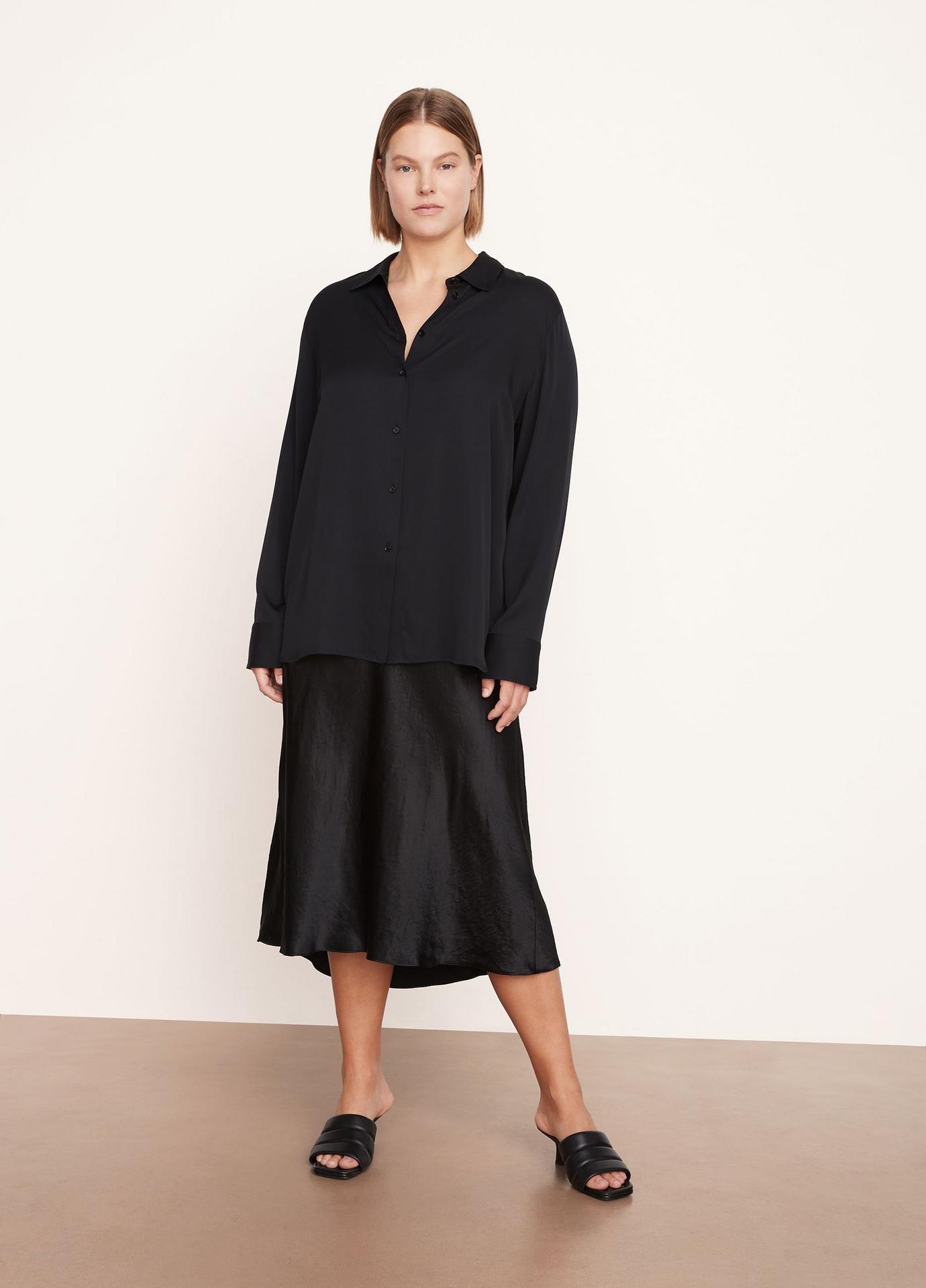 SLIM FITTED SILK BLOUSE