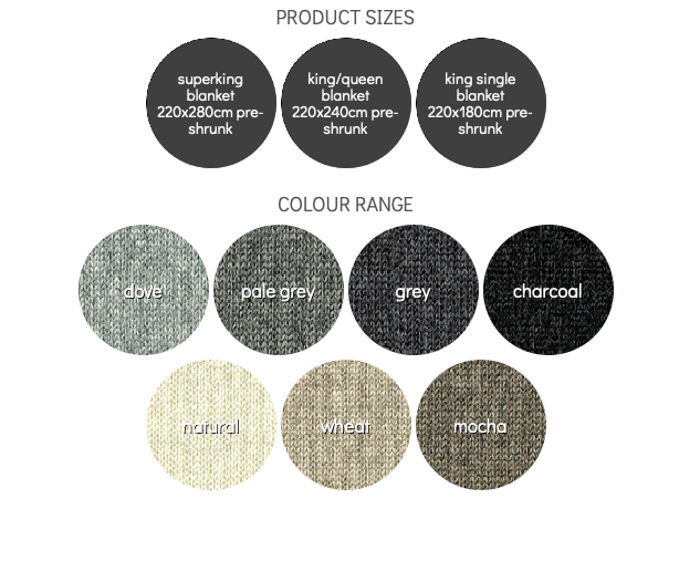 Angora & Wool King/Queen Blanket - Fine Rib