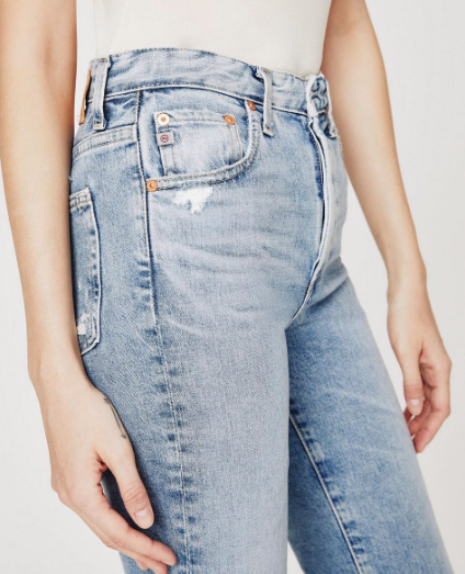 ALEXXIS STRAIGHT JEAN WITH FRAY BACK POCKET