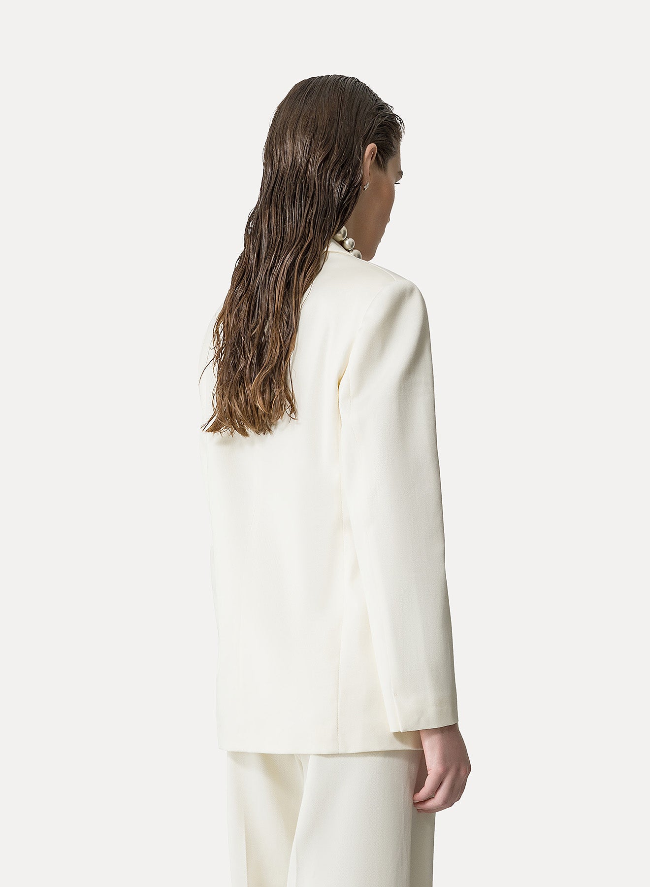 MERCERIZED COTTON TWILL JACKET IVORY