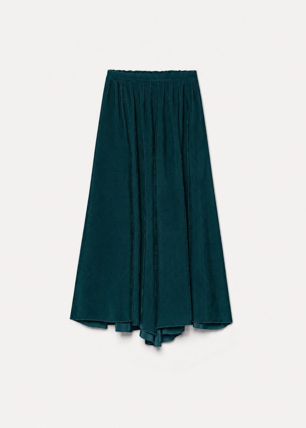 Fluid Ribbed Long Velvet Skirt Jade by Forte Forte - view 1