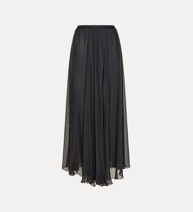LONG CHIFFON SILK SKIRT