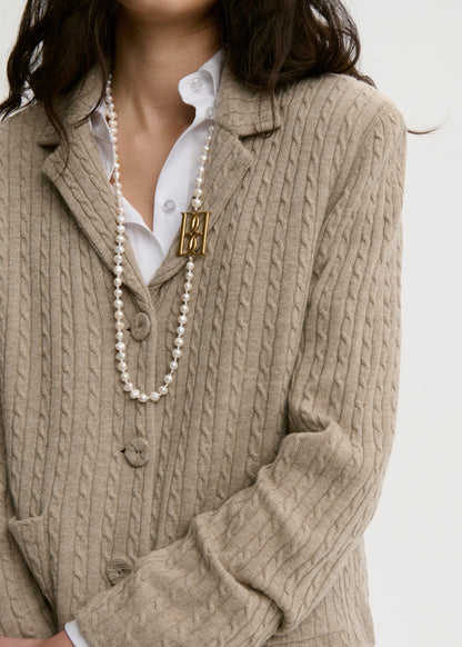 Riva Knit In Grey Brown Melange by By Malene Birger - view 1
