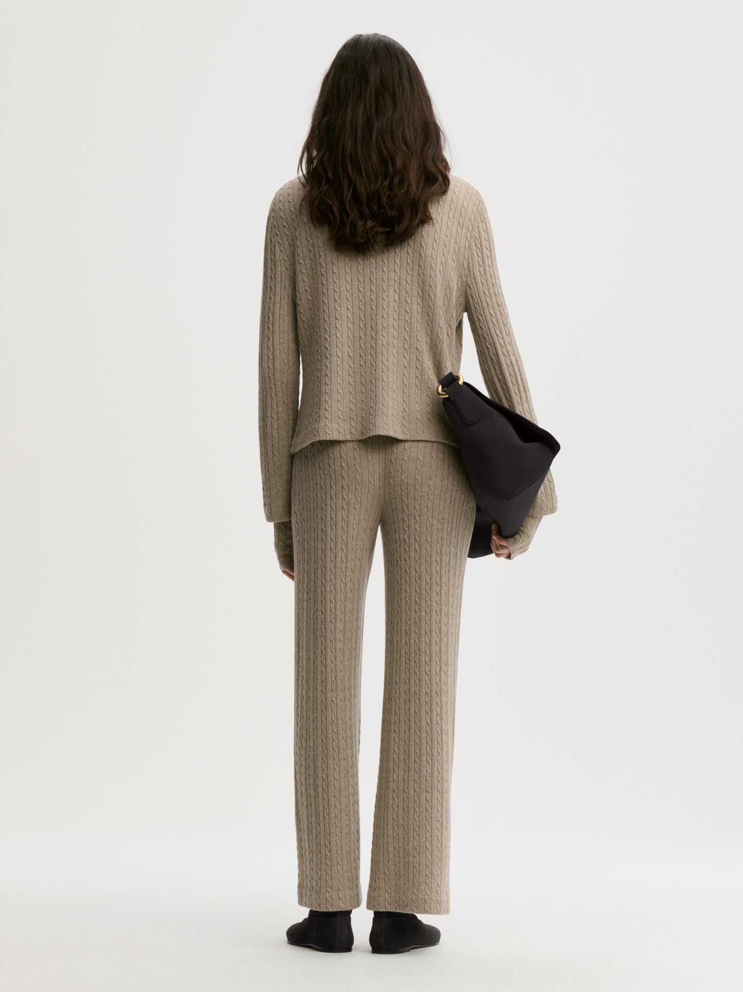 Riva Knit In Grey Brown Melange by By Malene Birger - view 2