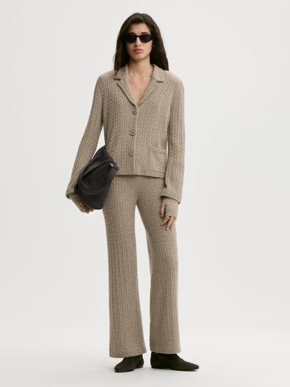 Riva Knit In Grey Brown Melange by By Malene Birger - view 3