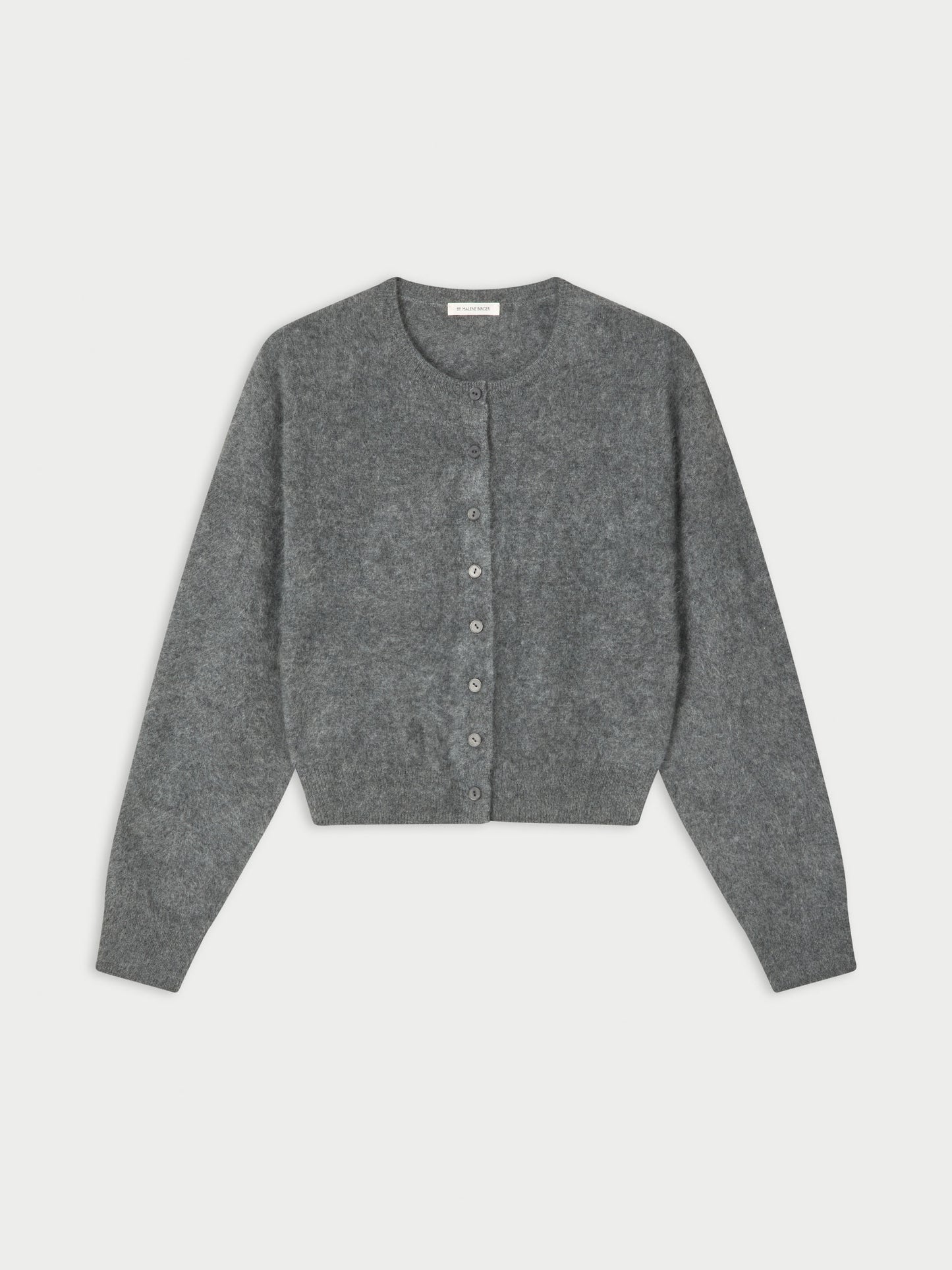 Montana Knit Cardigan In Grey Melange by By Malene Birger - view 3
