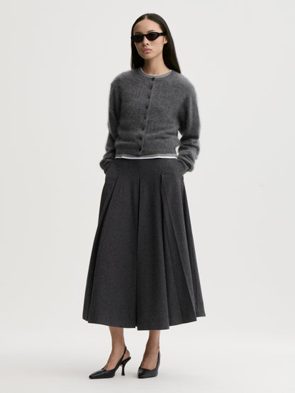 Montana Knit Cardigan In Grey Melange by By Malene Birger - view 2
