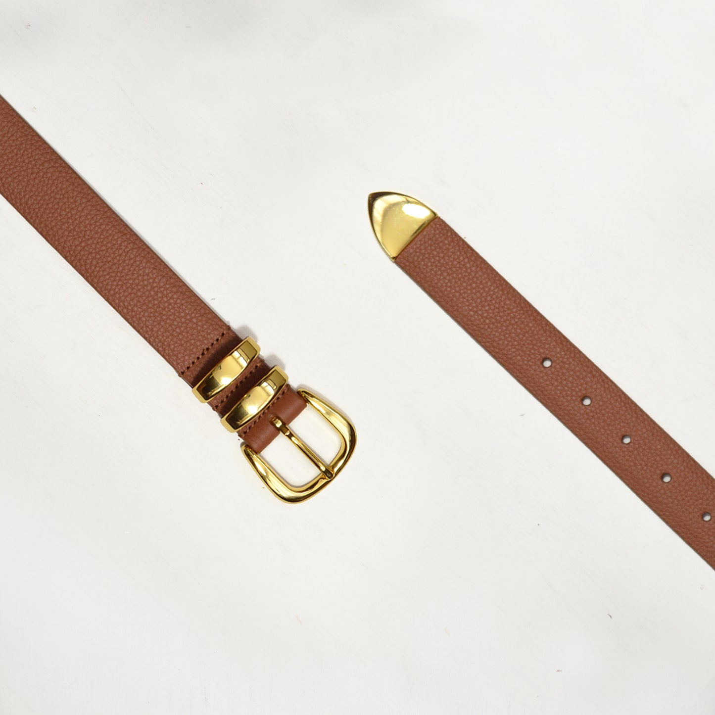 CLASSIC 90's TIP BELT IN POLISHED GOLD